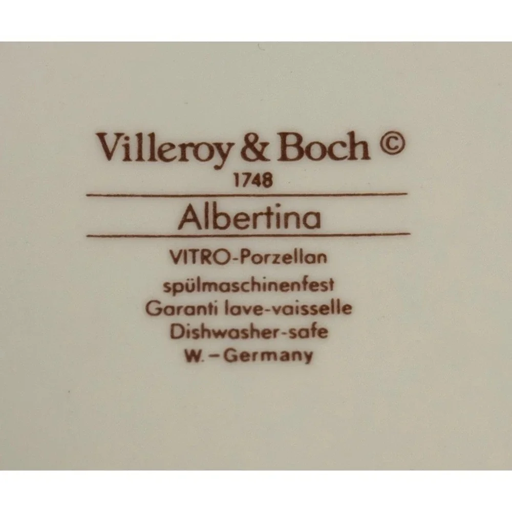 Villeroy & Boch ALBERTINA Covered Casserole Gravy Boat Serving Bowl West Germany